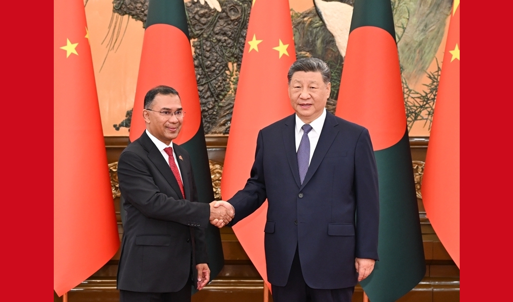 习近平会见孟加拉国总理塔里克